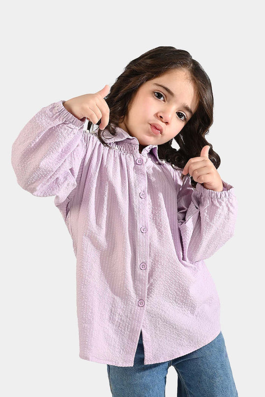 Girls Poly Jersey Top Lavender Love-Purple