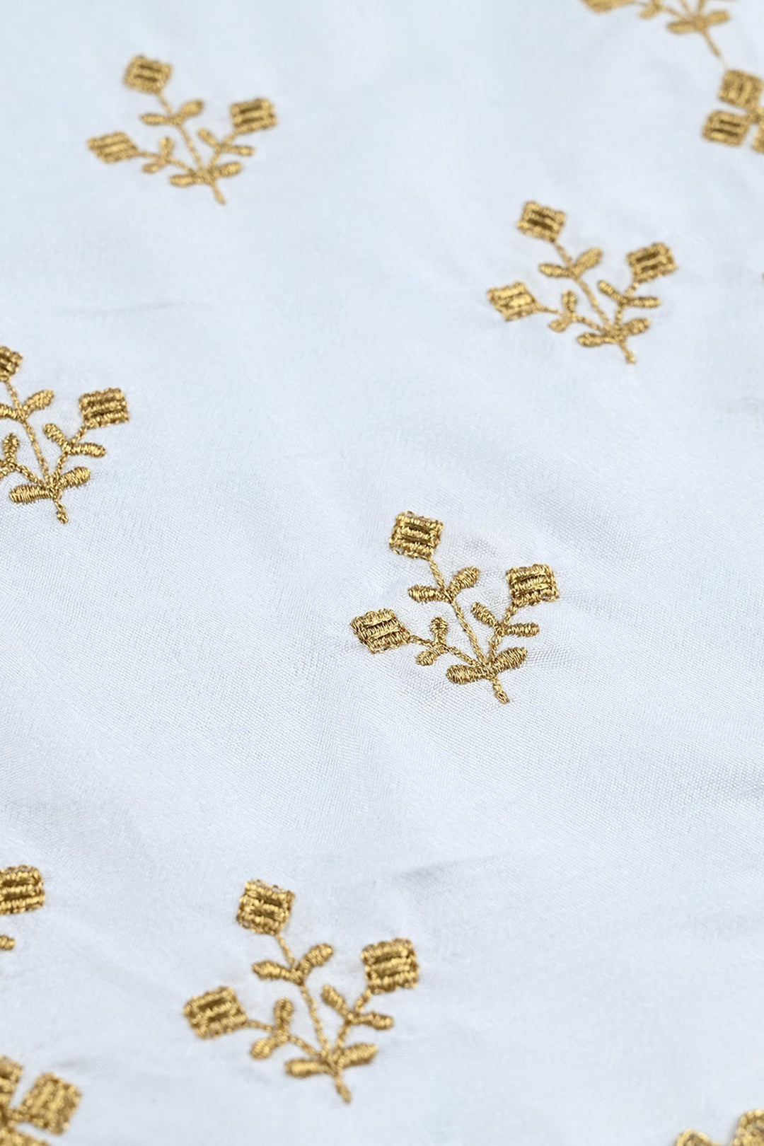 Infant Girls Raw Silk Fancy 3Pcs Shine-White