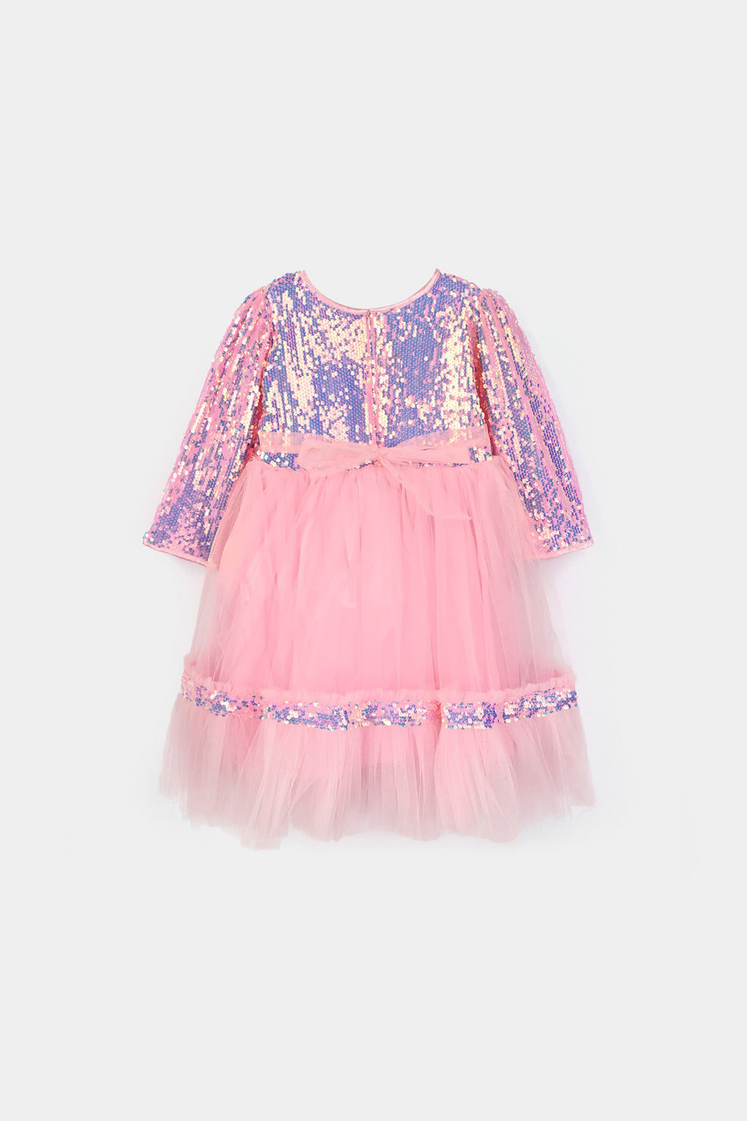 Girls Sequence Fancy Frock-Princess-Light Pink