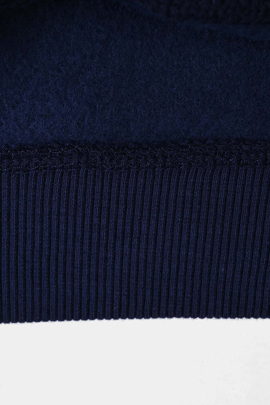 Girls Fleece 2 Piece Suit Lace Bow - NAVY