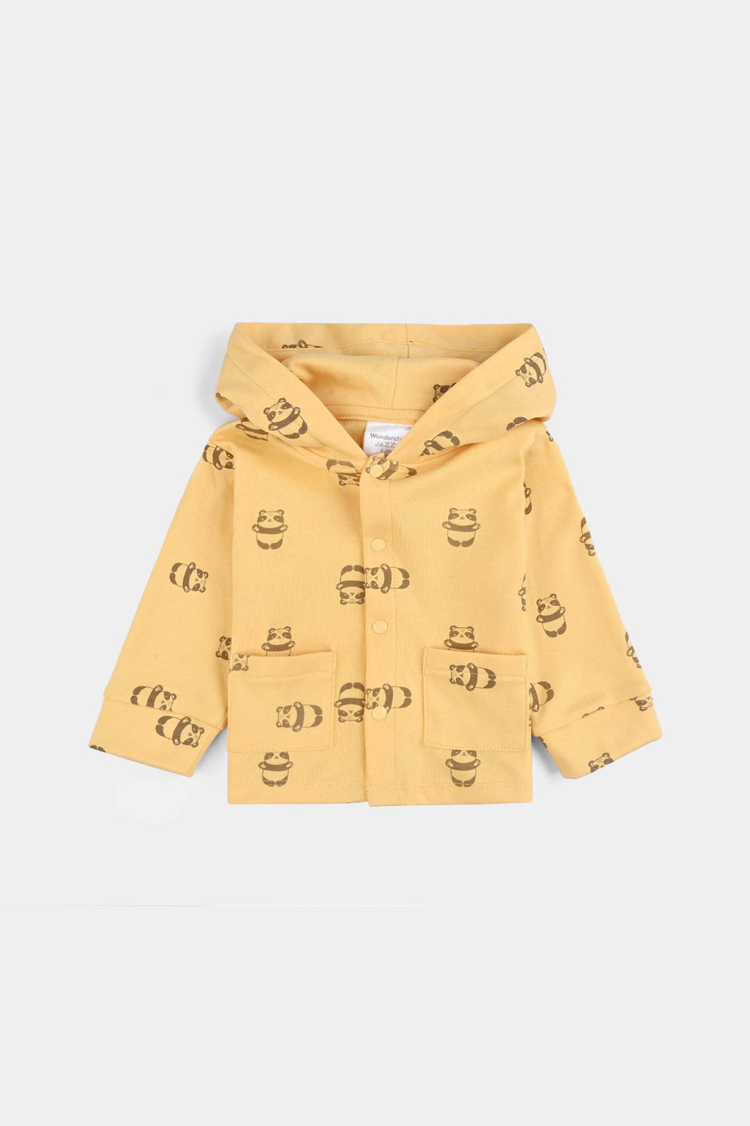 Infant Boys Cotton Interlock 3 PC Set-Yellow/White/Brown