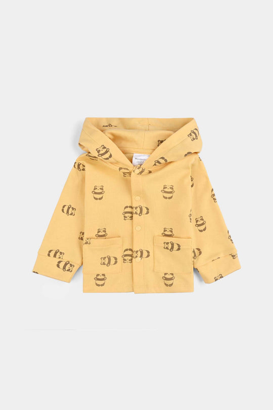 Infant Boys Cotton Interlock 3 PC Set-Yellow/White/Brown