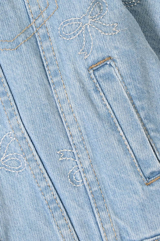 Girls Denim rigid Woven Jacket Bow-LT.Blue