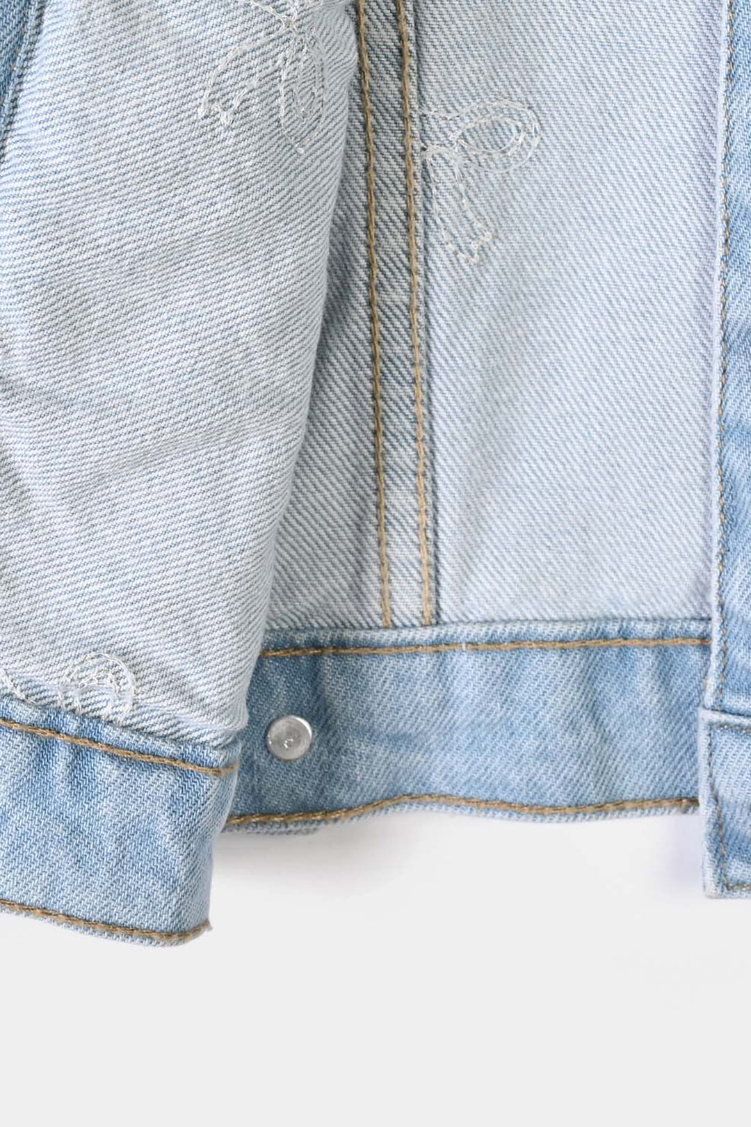 Girls Denim rigid Woven Jacket Bow-LT.Blue