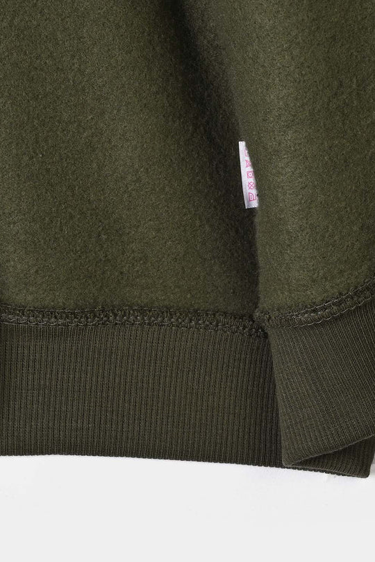 Boys Fleece Knitted Jacket Basic Green