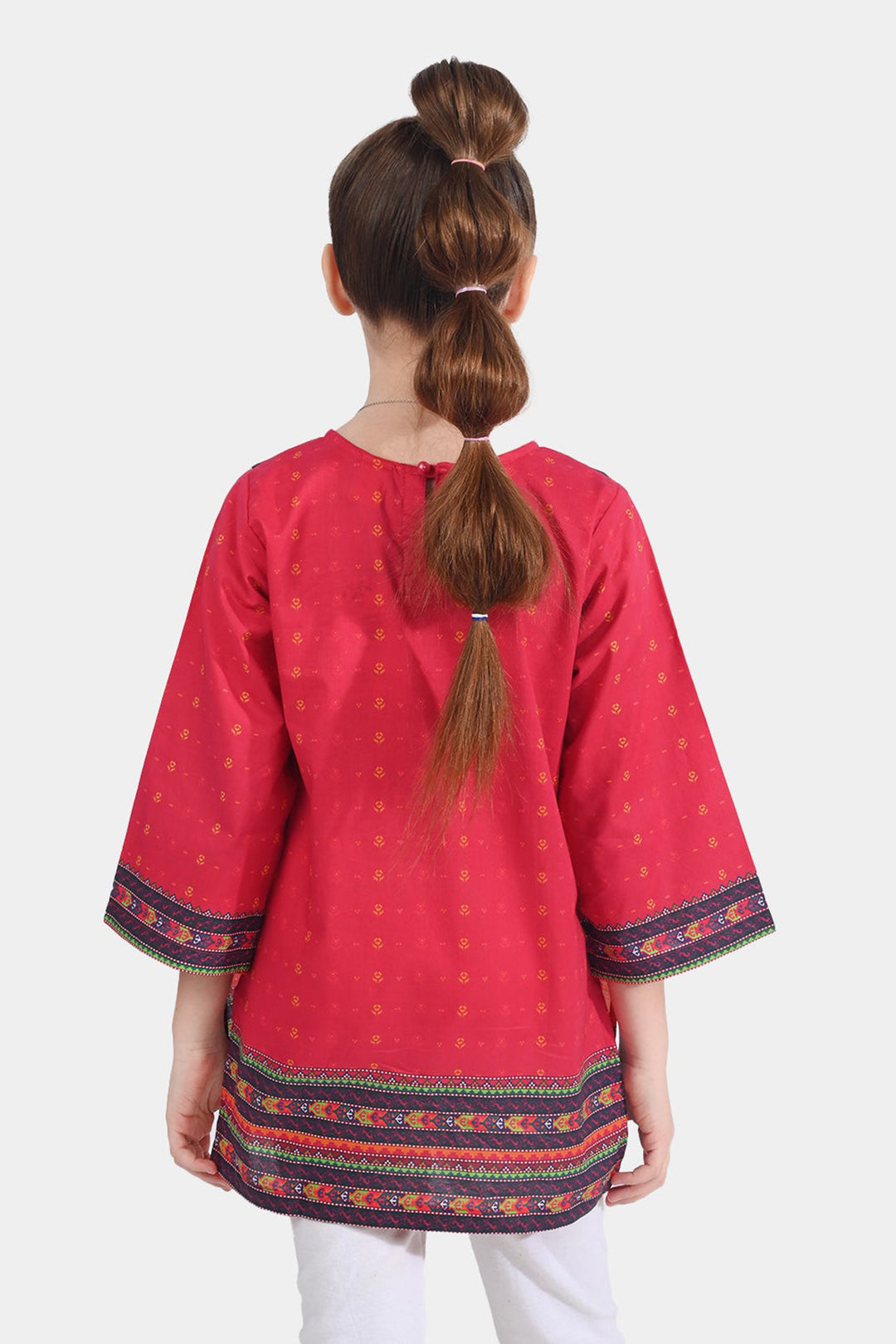Girls Cotton Poplin Printed Kurti Desired-Multi