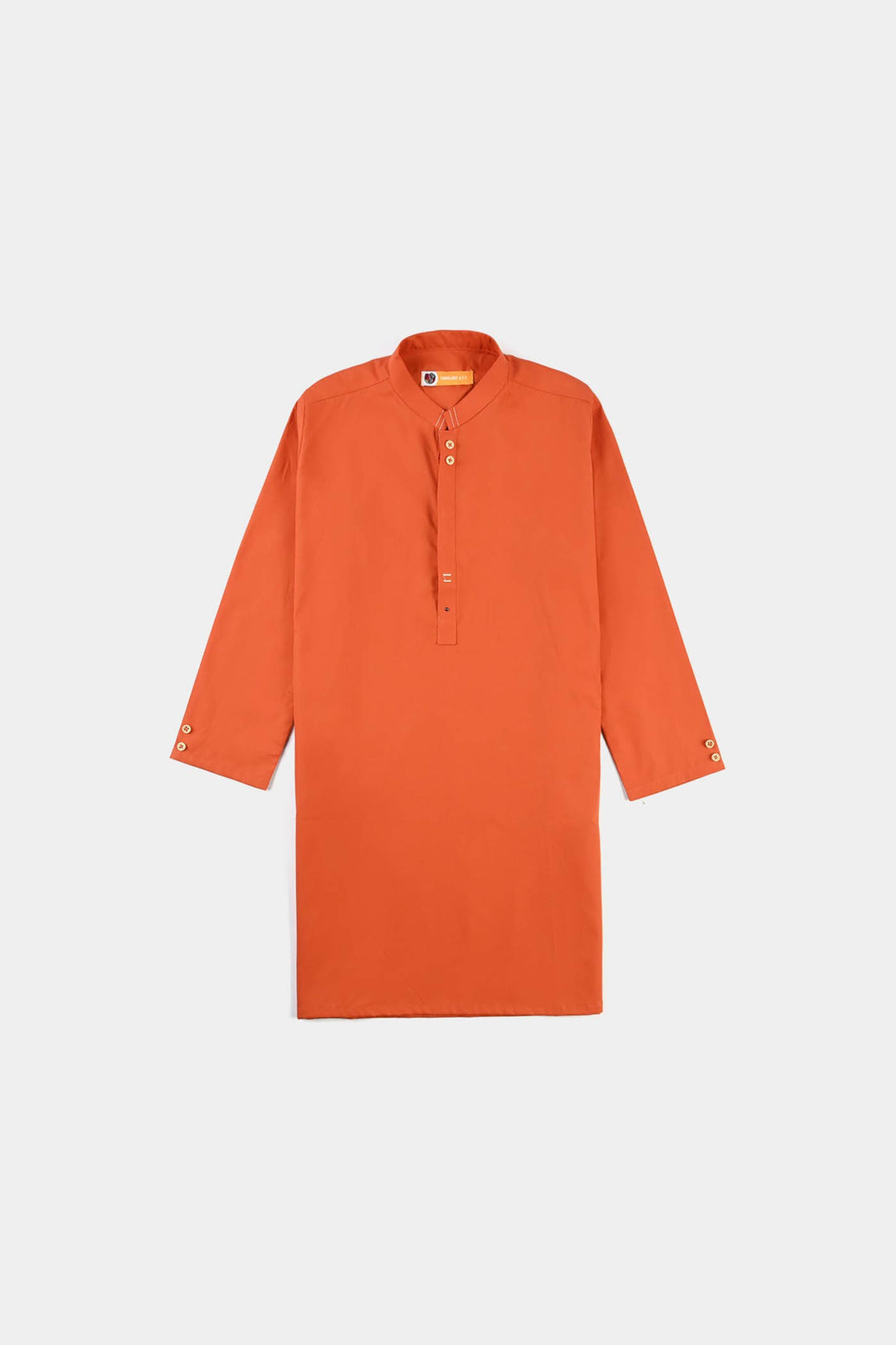 Boys Cotton Poplin Kurta Pajama Suit-BROWN