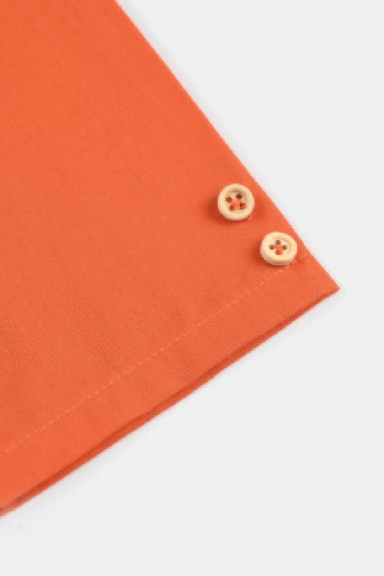 Boys Cotton Poplin Kurta Pajama Suit-BROWN