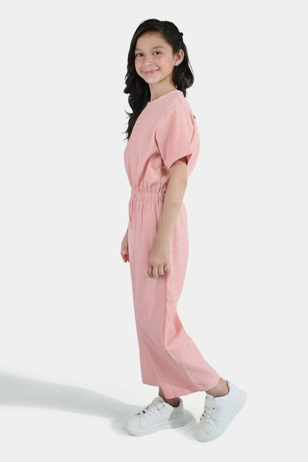 Girls Polyester Jumpsuit Blush-Peach