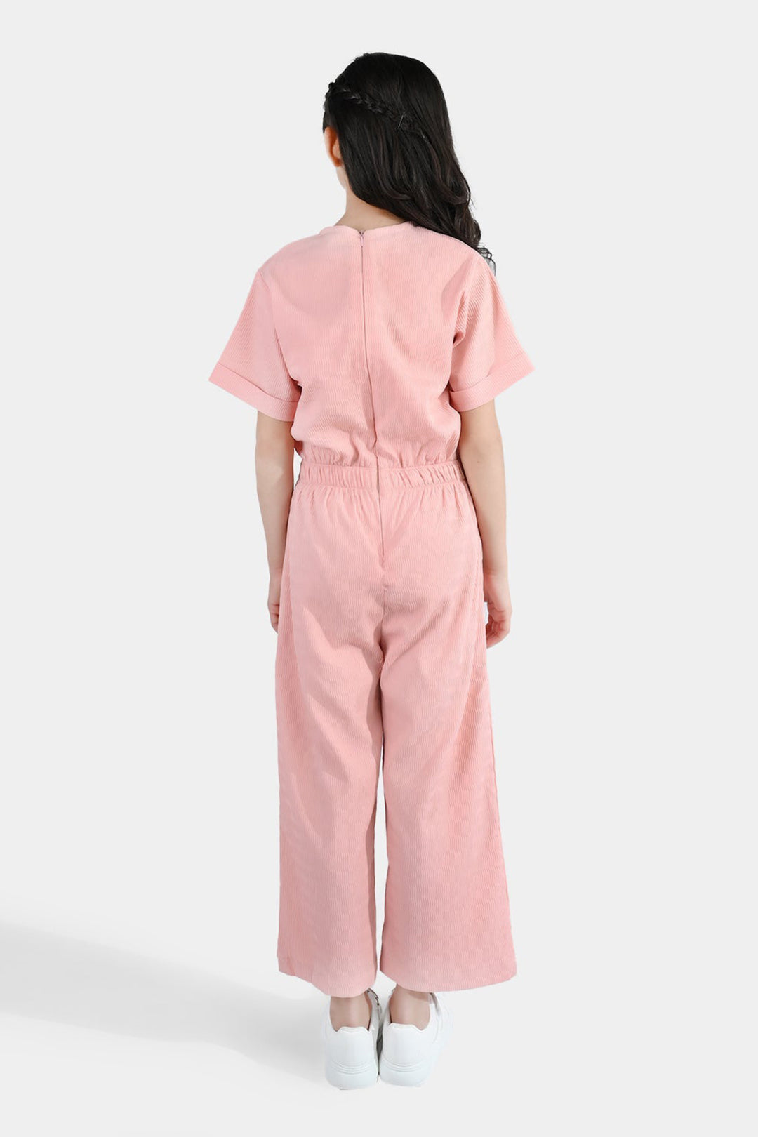 Girls Polyester Jumpsuit Blush-Peach