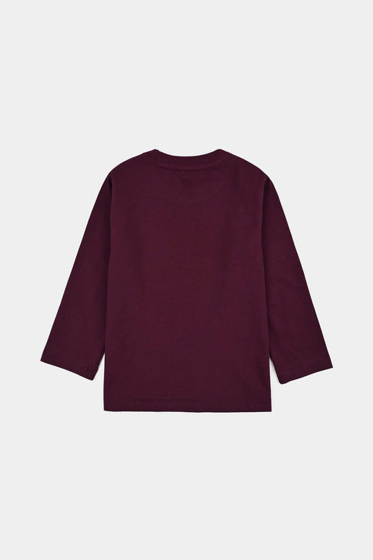 Girls Cotton Jersey T-Shirt Dangling Dreams - Maroon