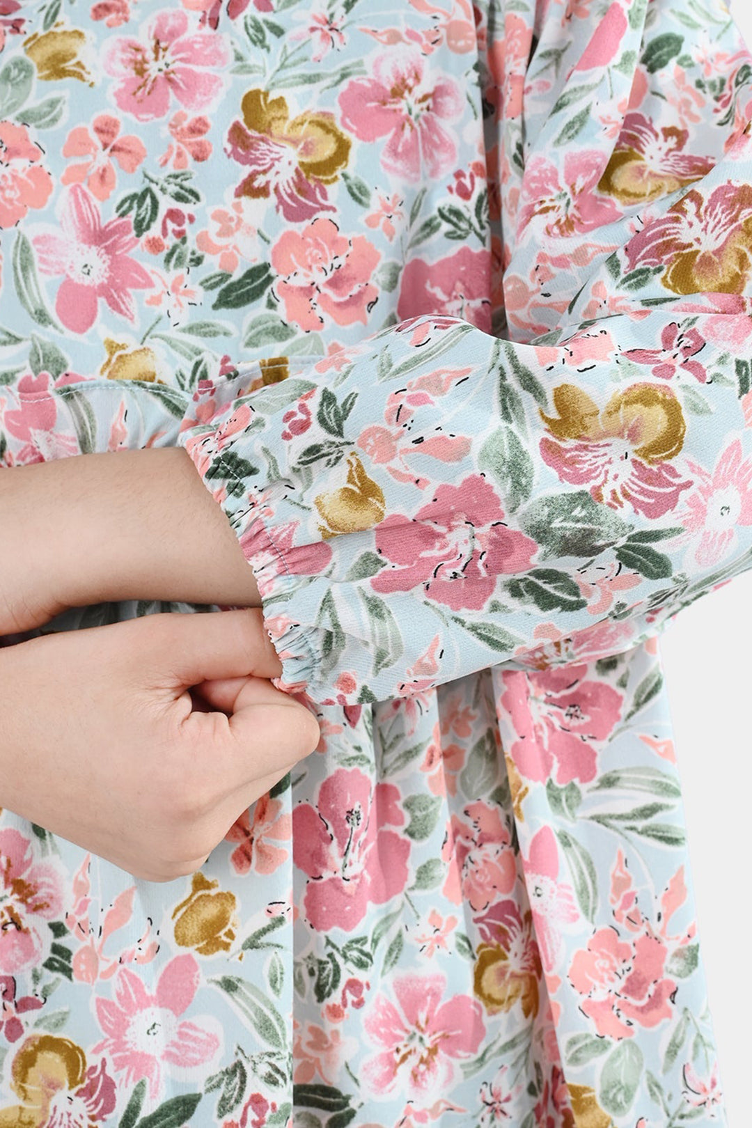 Girls Polyester Printed Frock Whimsical -Multi