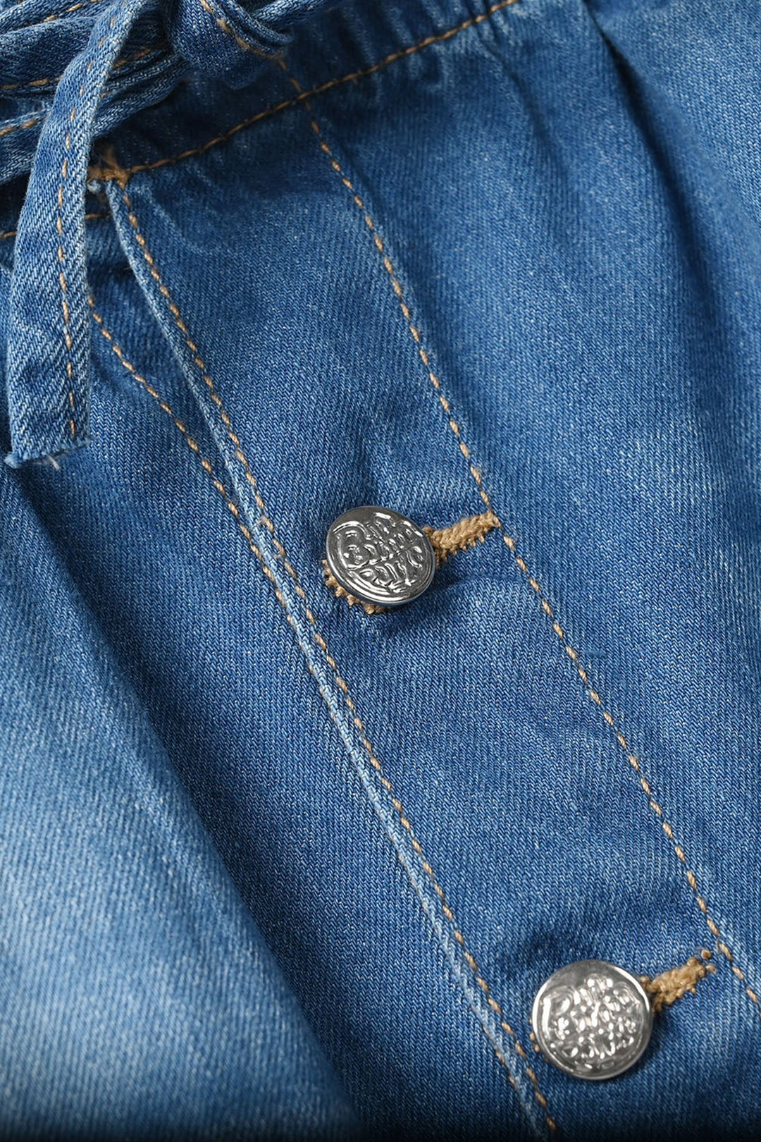 Girls Denim Rigid Skirt - Dark Blue