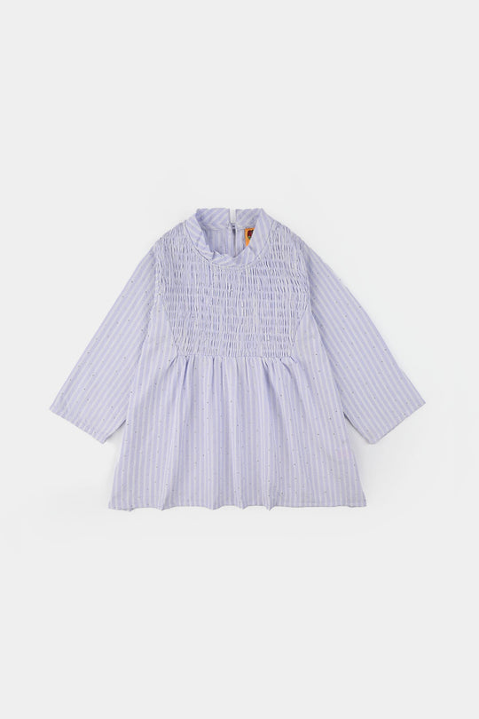 Girls Poly Net Casual Top Smoking - Lilac