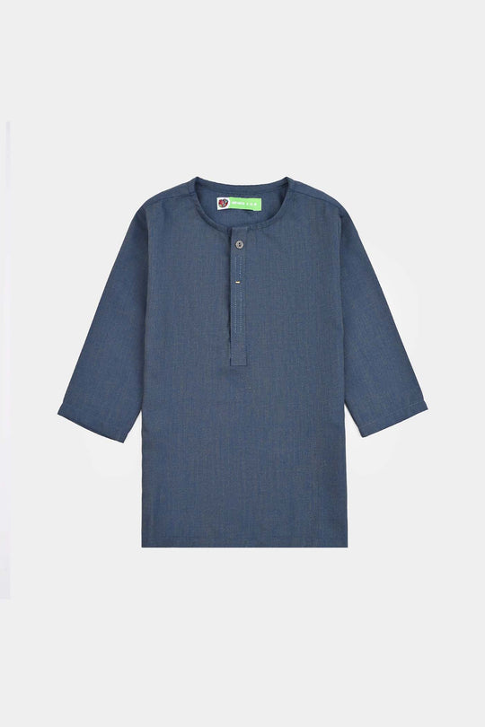 Infant Boys Poly Viscose 3 Piece Suit (Monotone)-Blue