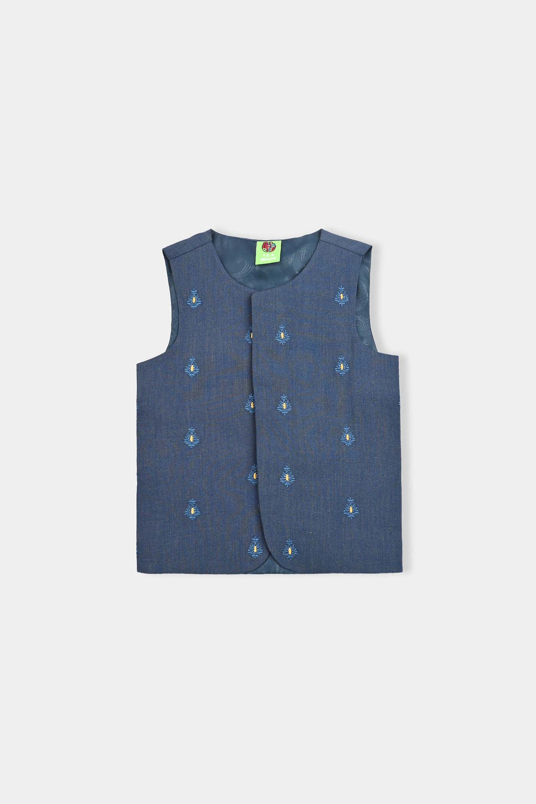 Infant Boys Poly Viscose 3 Piece Suit (Monotone)-Blue