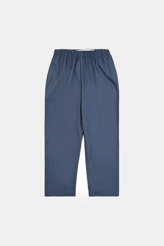 Boys Poly Viscose 3 Piece Suit (Monotone)-Blue