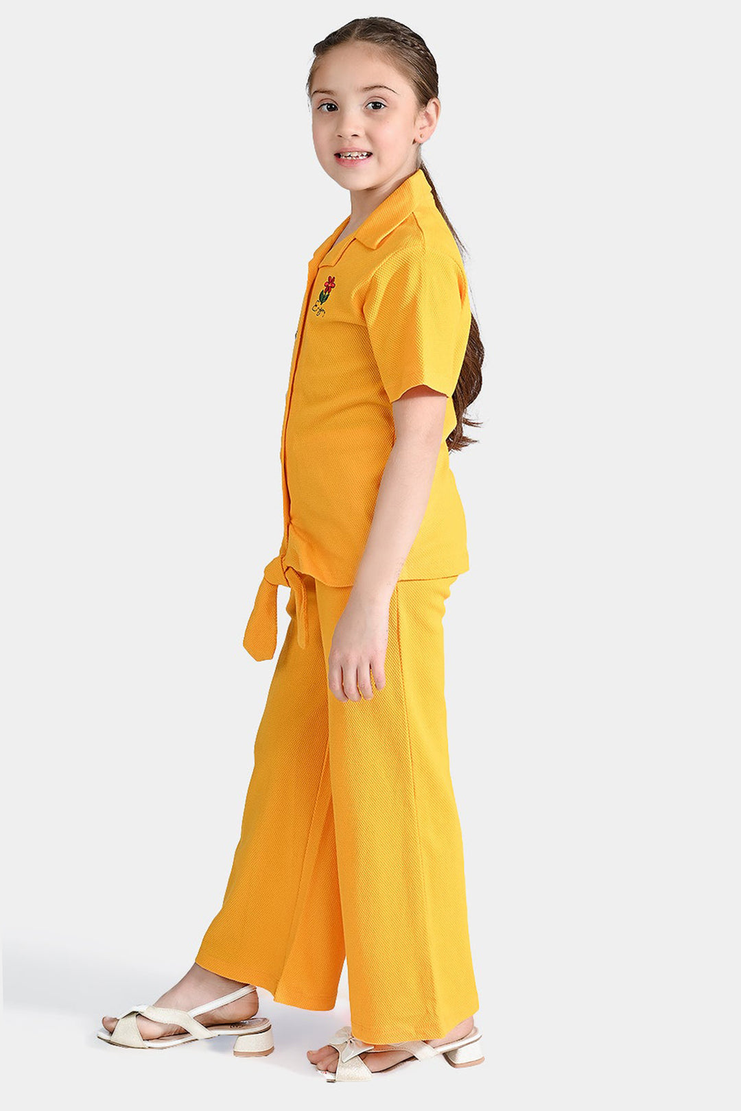 Girls Jersey/Terry 2 Piece Suit Enjoy-Citrus