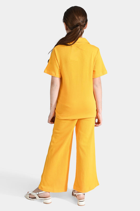 Girls Jersey/Terry 2 Piece Suit Enjoy-Citrus
