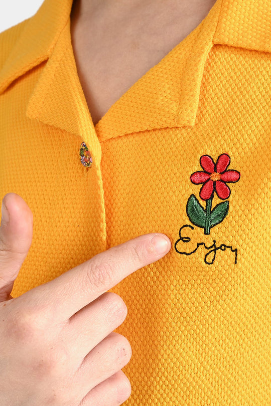 Girls Jersey/Terry 2 Piece Suit Enjoy-Citrus