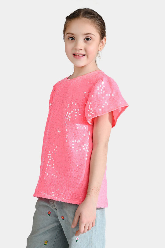 Girls Sequence Casual Top Sitara