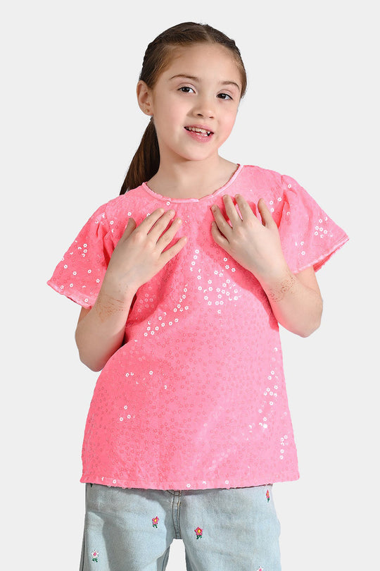 Girls Sequence Casual Top Sitara