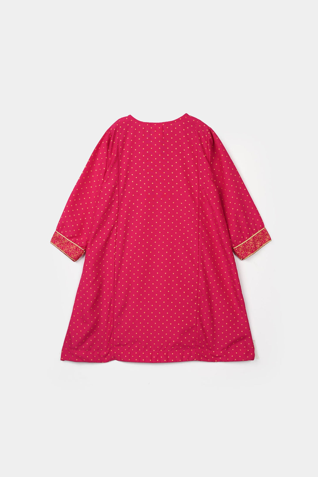 Girls Cotton 2-Pcs Suit (Arzoo) - Bright Pink