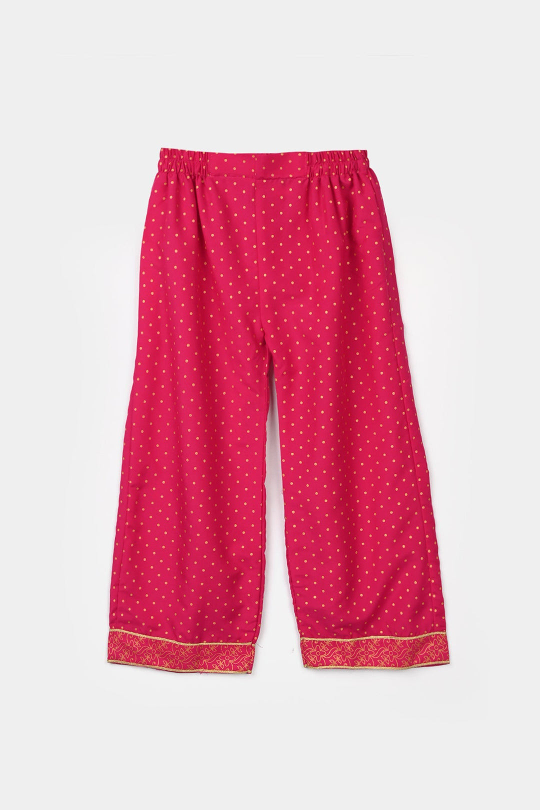 Girls Cotton 2-Pcs Suit (Arzoo) - Bright Pink