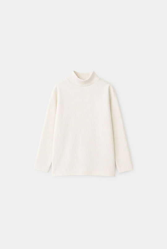 Infant Boys 2x1 Rib Turtle Neck-Off White
