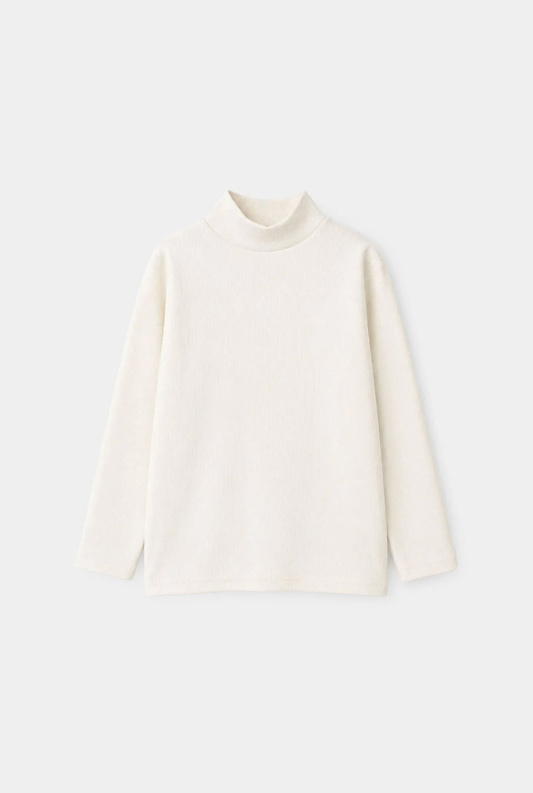 Boys 2x1 Rib Turtle Neck-Off White