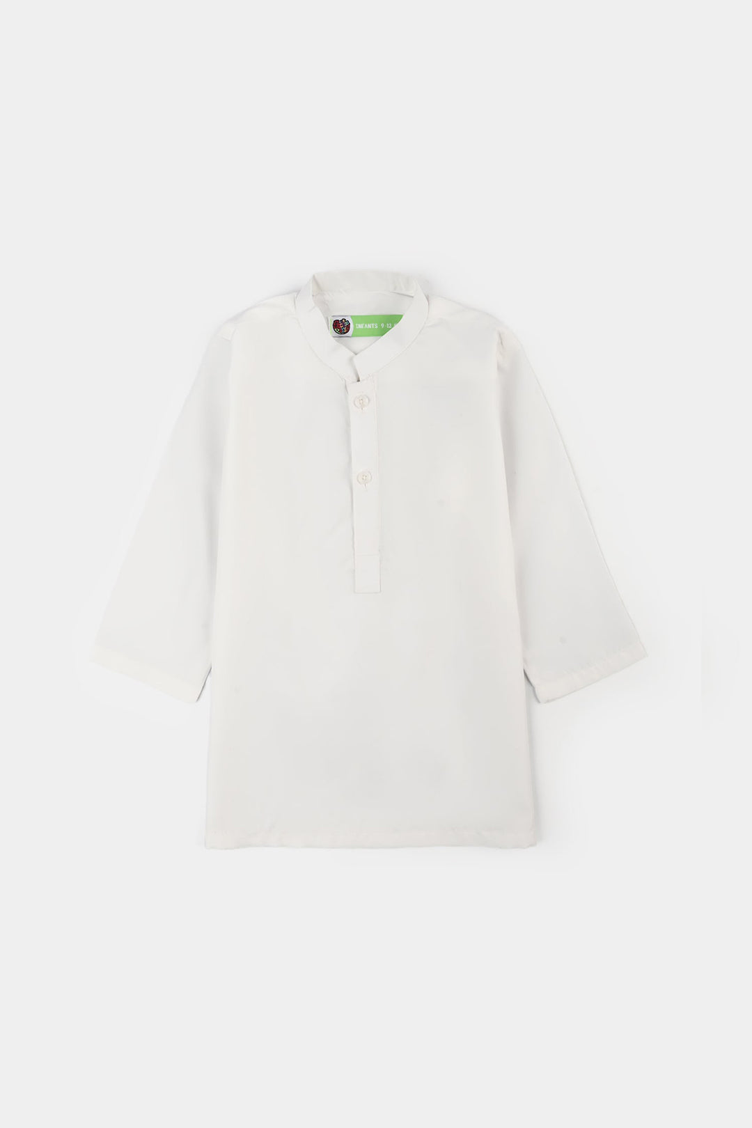 Infant Boys Poly Viscose Kurta Pajama (White Blended)