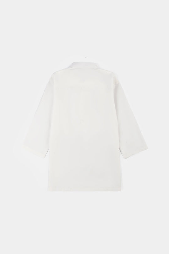 Infant Boys Poly Viscose Kurta Pajama (White Blended)