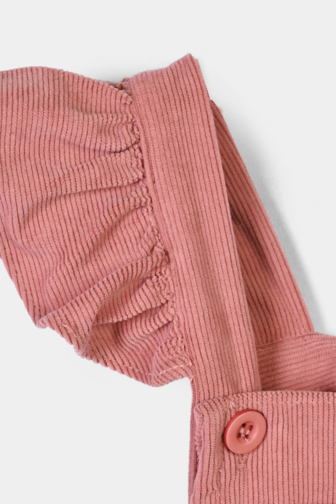Infant Girls Corduroy Dungaree Suit-CORAL-Pink