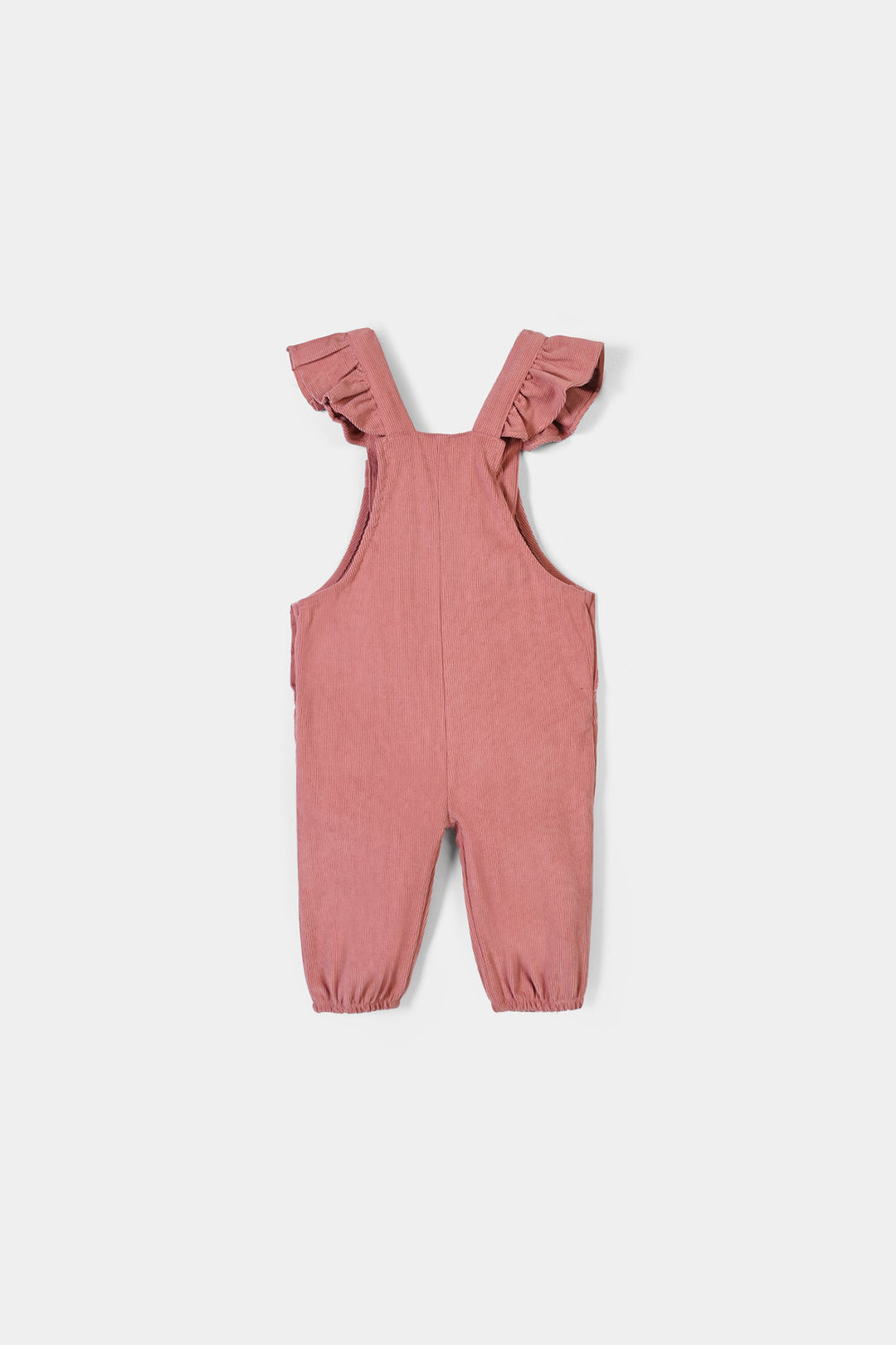 Infant Girls Corduroy Dungaree Suit-CORAL-Pink