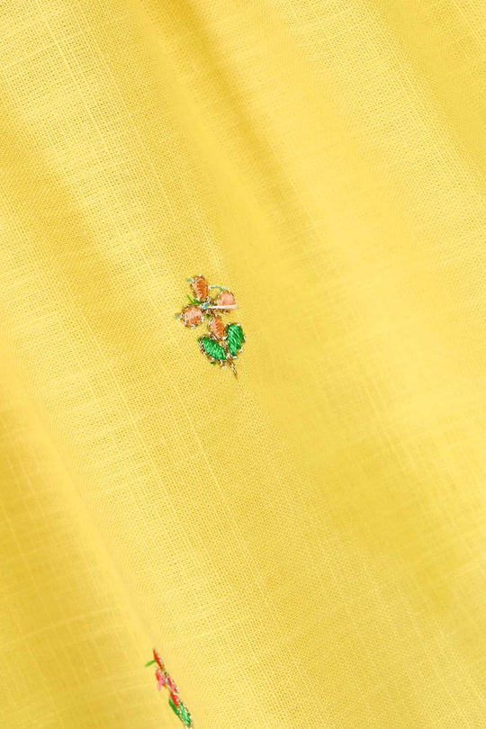 Infant Girls Cotton Emb 2Pcs Noor Blossom-Yellow