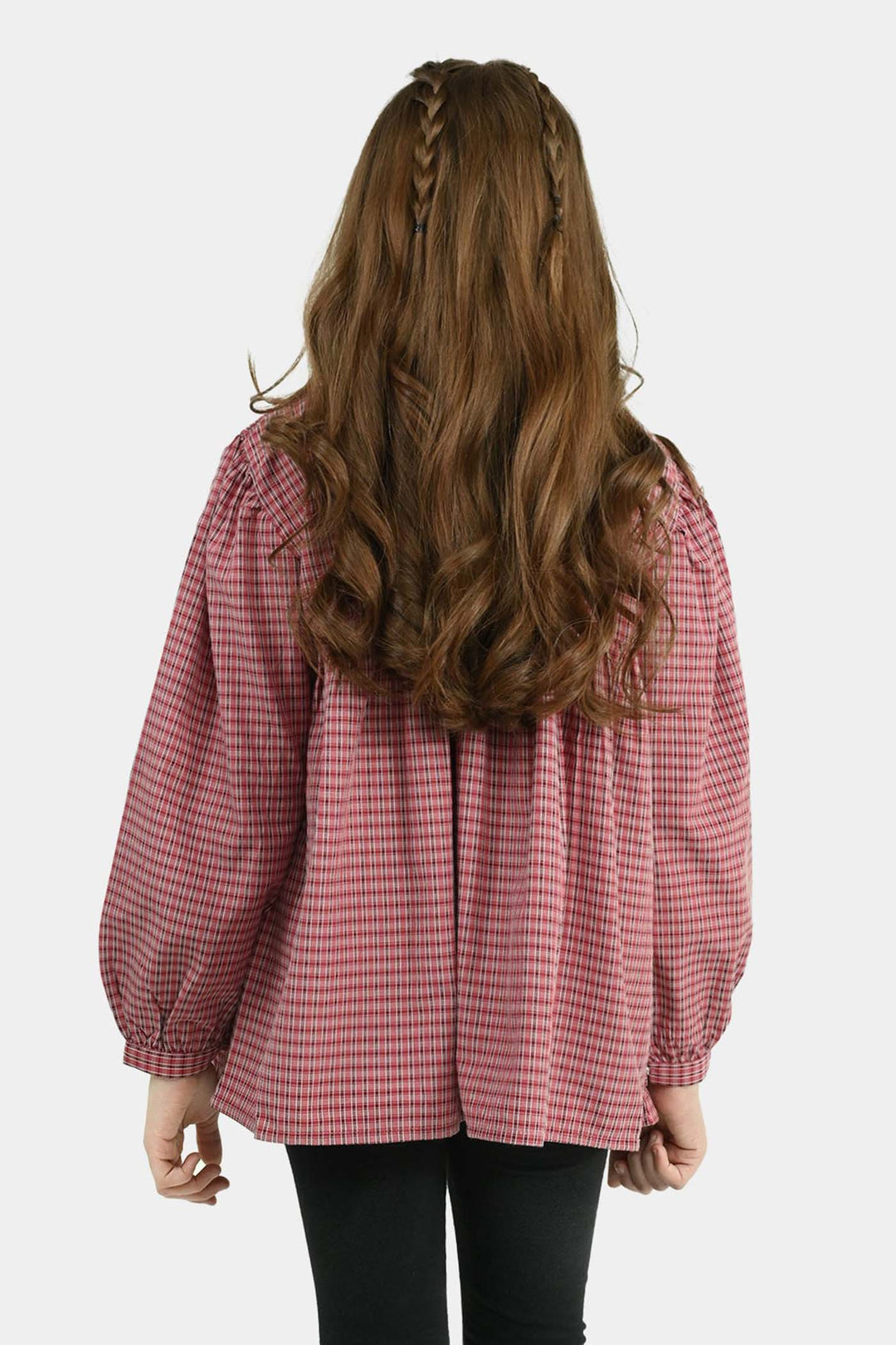 Girls CVC Emb Top Rose - Red