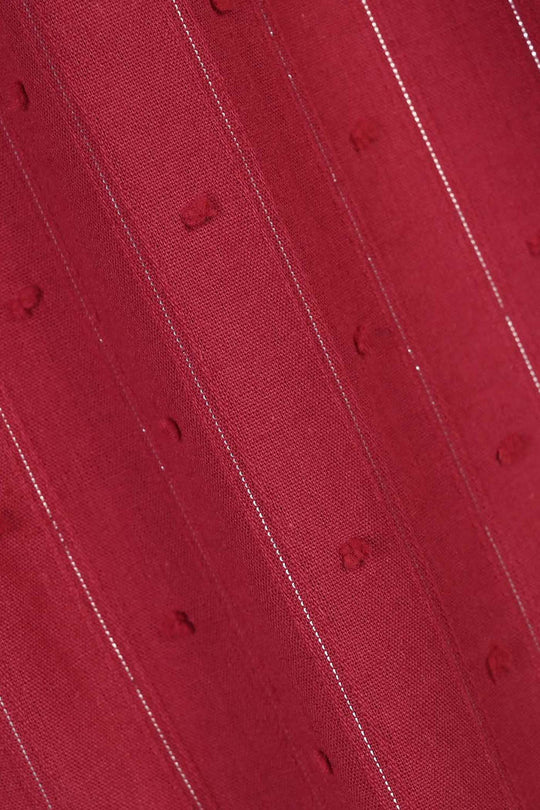 Girls Gauze Emb Top Confetti-Red
