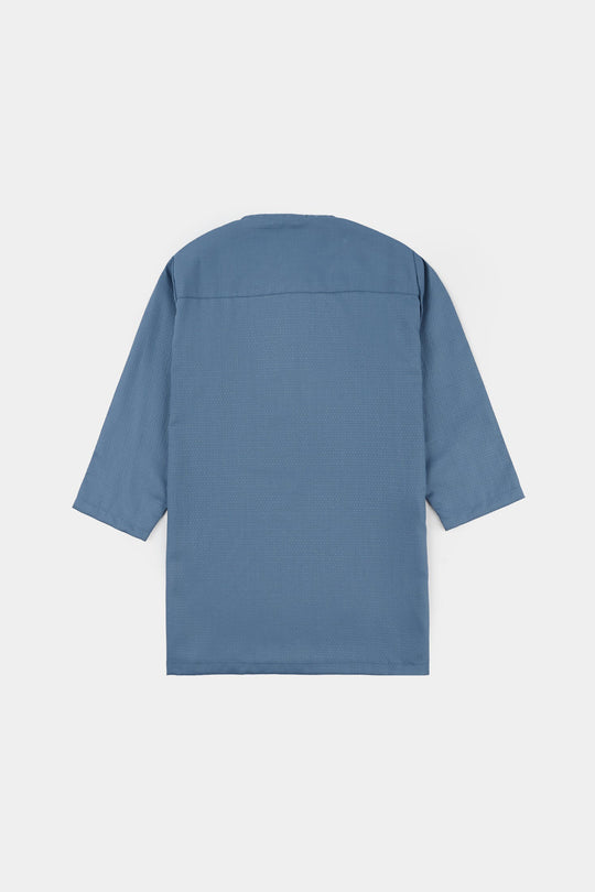 Infant Boys Poly Viscose Kurta Pajama (Dobby) - Grey