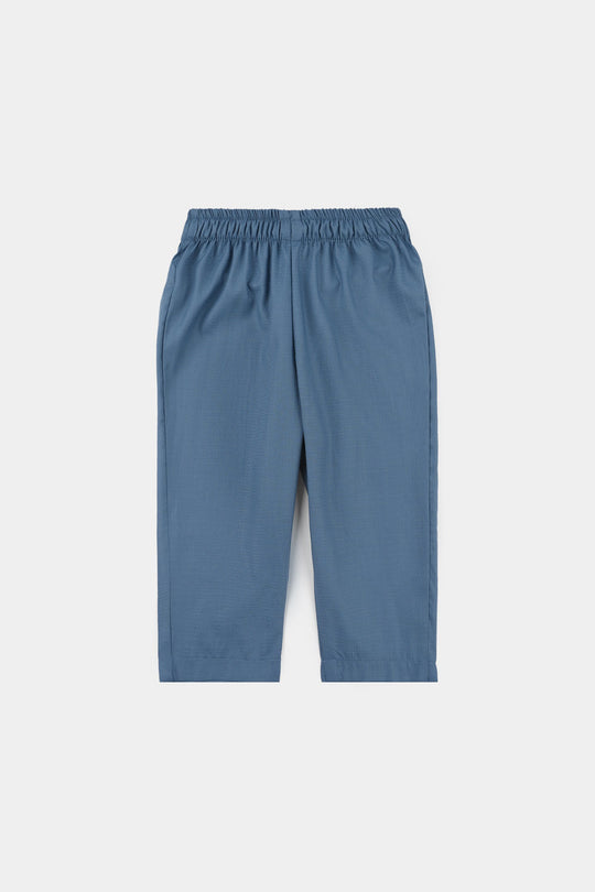 Infant Boys Poly Viscose Kurta Pajama (Dobby) - Grey