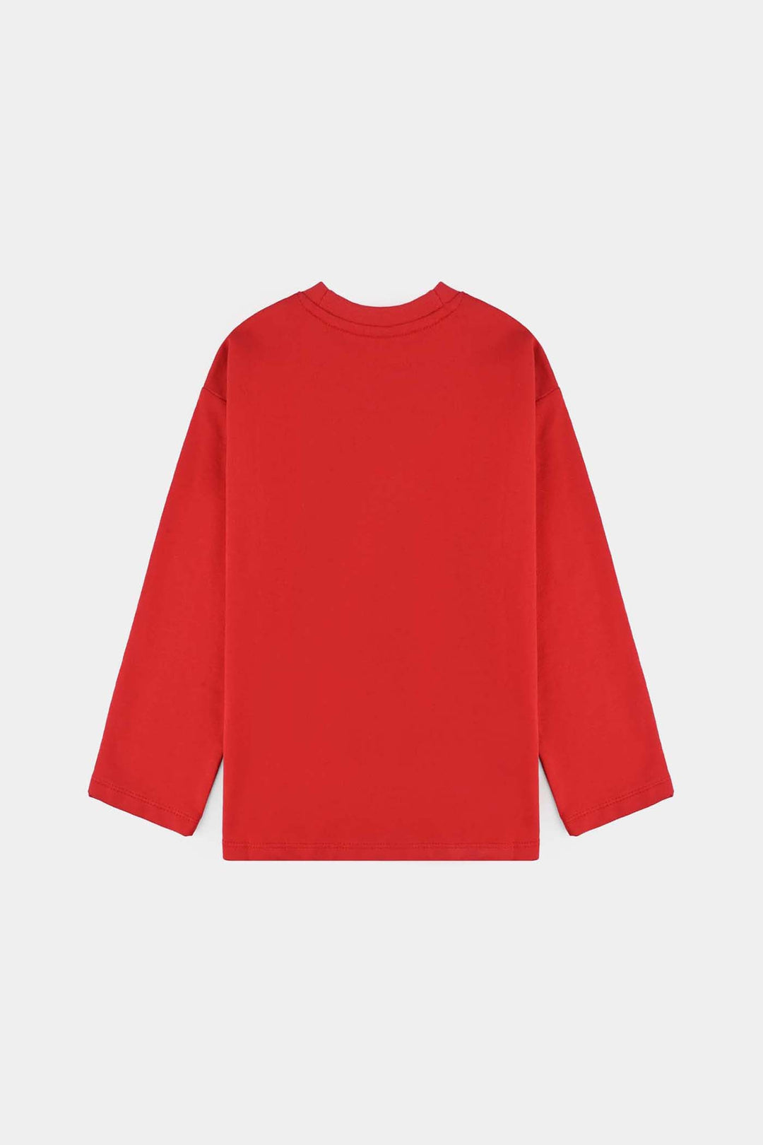 Girls Cotton Terry T-Shirt (Friends) - Red
