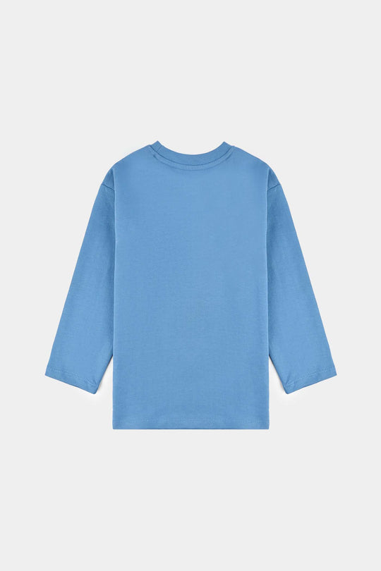 Boys Cotton Terry T-Shirt (It Real) - Blue