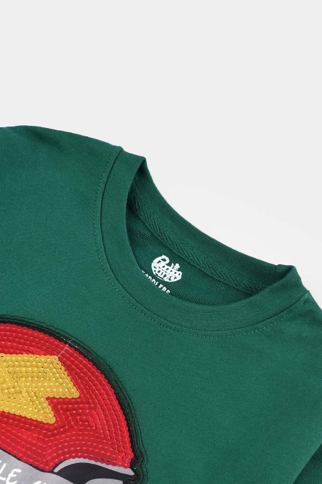 Boys Cotton Terry T-Shirt F/S Fear Nothing-Green
