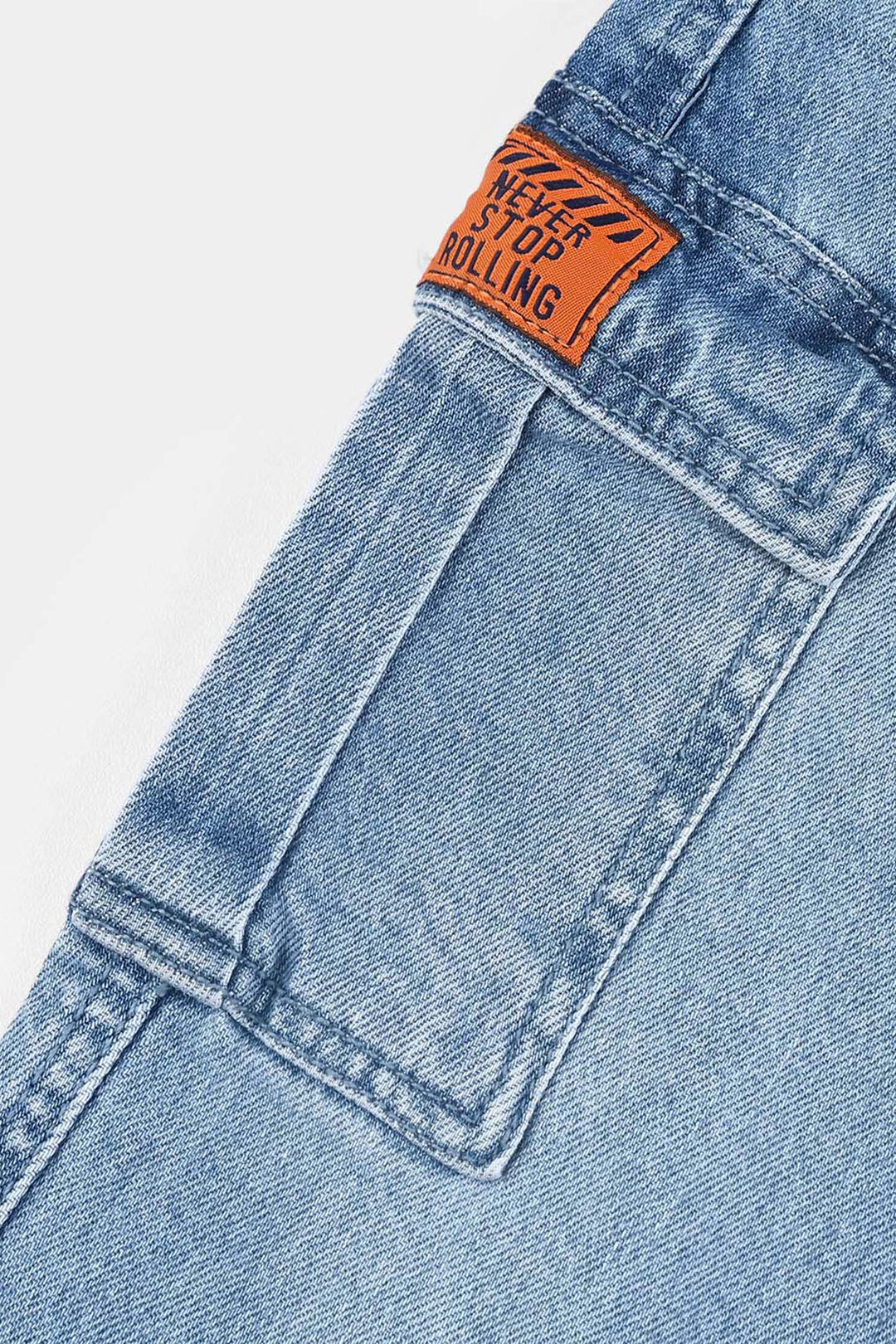 Boys Denim Stretch Pant Adventure-Mid Blue