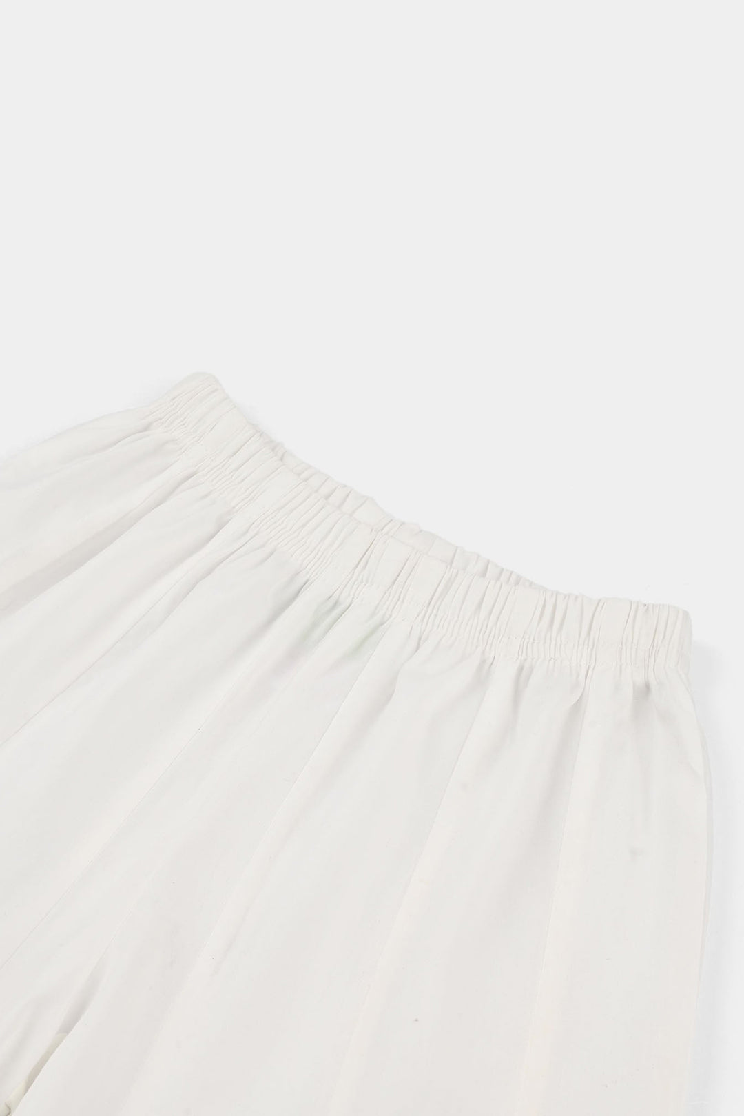 Infant Girls Cotton Dhaka Pants Gota Patti - White