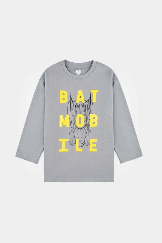 Boys Cotton Terry T-Shirt F/S Batmobile