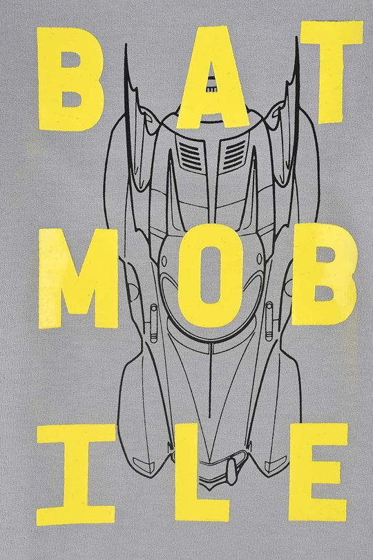 Boys Cotton Terry T-Shirt F/S Batmobile