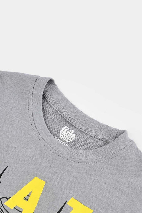 Boys Cotton Terry T-Shirt F/S Batmobile