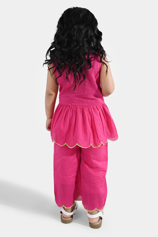Infant Girls Cotton Emb 2Pcs Baby Blossom - Bright Pink