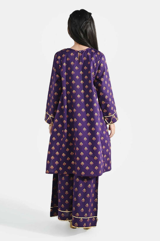 Girls Cotton 2Pcs Set (Zareen) – Purple