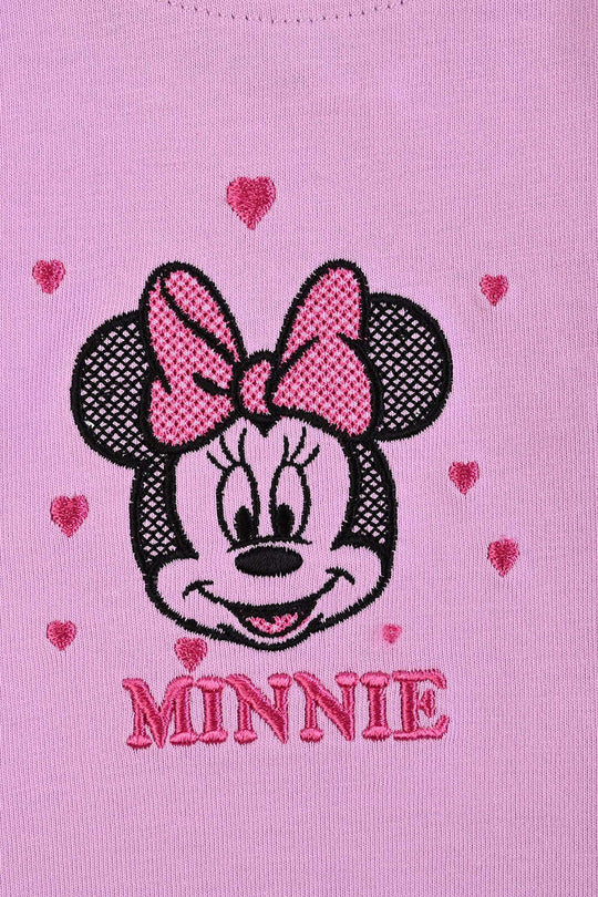 Infant Girls Cotton Jersey T-Shirt Full Sleeves Character - Purple
